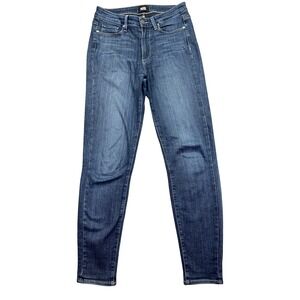 Paige Hoxton Ankle Skinny Jeans Dark Wash Stretch Denim Women's Size 27 Fits 29"